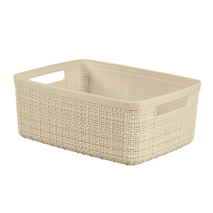 Basket Jute S 5L 27x20x11cm cream