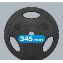 Bituminių svarelių rinkinys 2x10kg, skylė 31mm, plokštė su rankenomis, REBEL ACTIVE Bituminių svarelių rinkinys 2x10kg, skylė 31mm, plokštė su rankenomis, REBEL ACTIVE