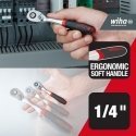 Wiha Umschaltknarre 1/4 Zoll mit Druckknopf und Kugelsicherung Wiha Umschaltknarre 1/4 Zoll mit Druckknopf und Kugelsicherung