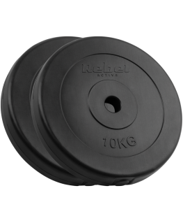 Bituminių svarelių rinkinys 2x10kg, skylė 31mm, klasikinė plokštė, REBEL ACTIVE
