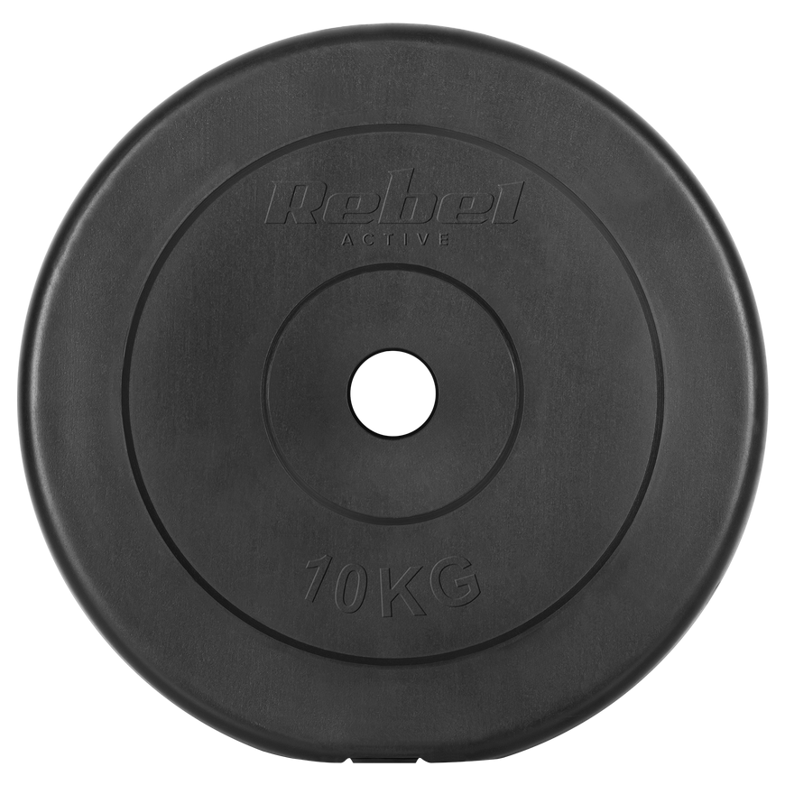 Bituminių svarelių rinkinys 2x10kg, skylė 31mm, klasikinė plokštė, REBEL ACTIVE – 3