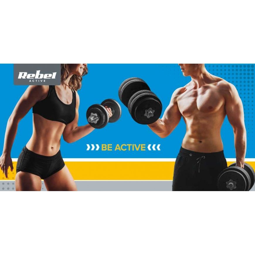 Set of bituminous weights 2x10kg, hole 31mm, classic plate, REBEL ACTIVE – 4