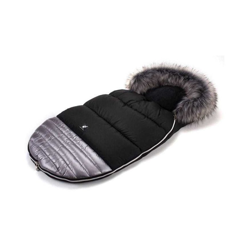 Cottonmoose Moose Shine 651 - warm sleeping bag for stroller and car seat | silver