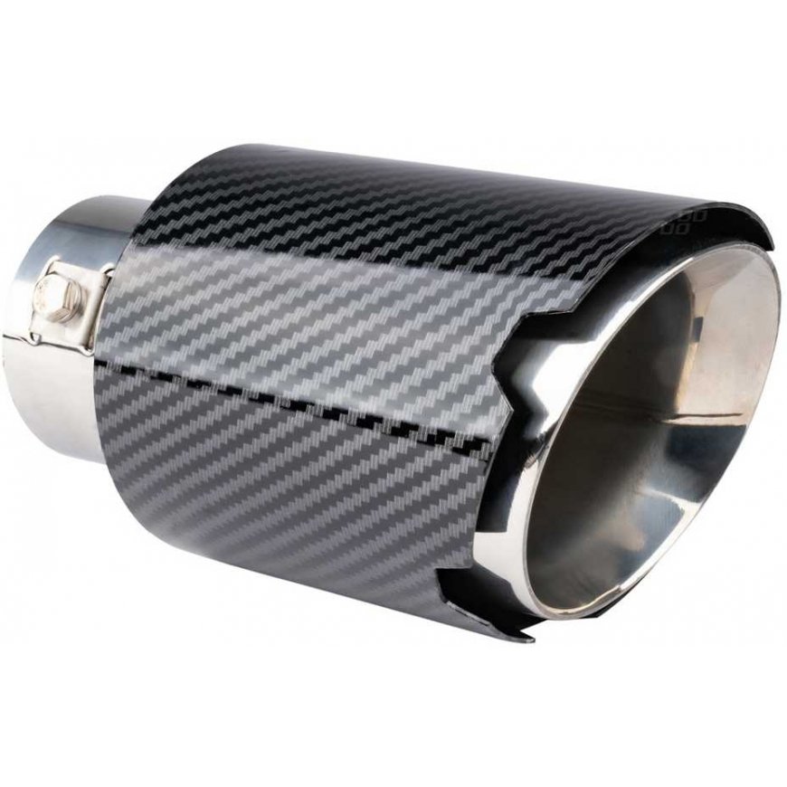 Exhaust muffler tip stainless steel carbon amio-04065