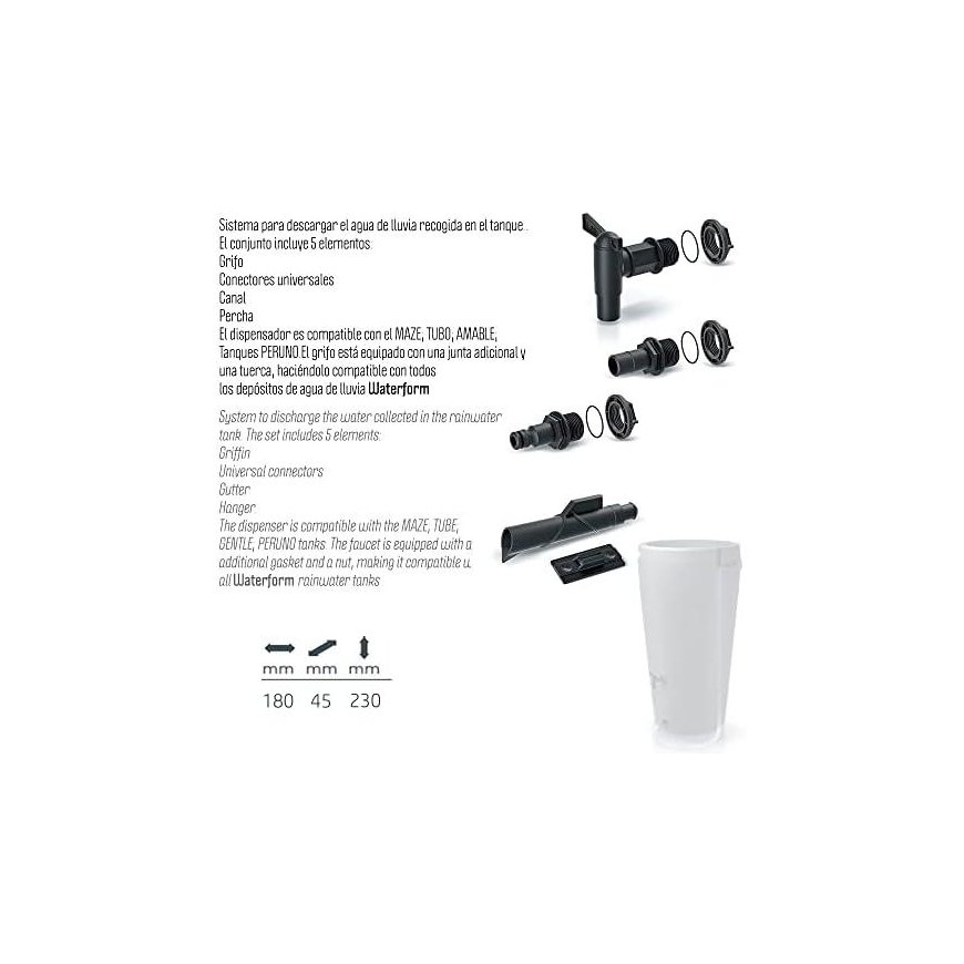 Prosperplast Rinkinys PRIJUNGIMAS PRIE ICANS4 VANDENS TALPOS – 2