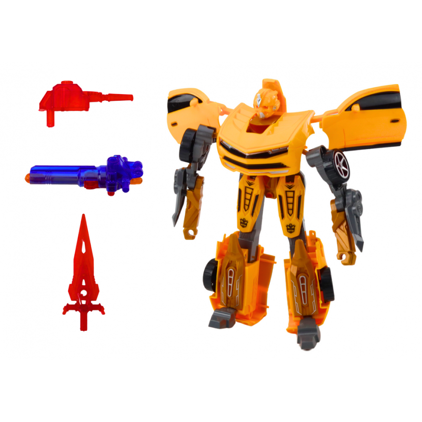 Lean Toys Auto-Robot 2in1 Transformation Sporty Geltona – 2