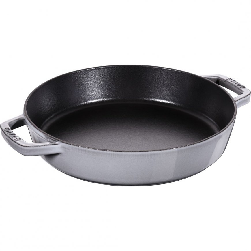 Staub čuguna panna ar diviem rokturiem - 26 cm, grafīts