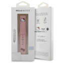 Hello Kitty Dirželis Uniwersalny HKUWLSCHBLP Silicone Kitty Head rožinė/pink strap 22mm