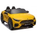 Lean Cars Mercedes AMG SL63 akumuliatorinis automobilis, nudažytas geltonai