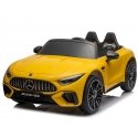 Lean Cars Mercedes AMG SL63 akumuliatorinis automobilis, nudažytas geltonai