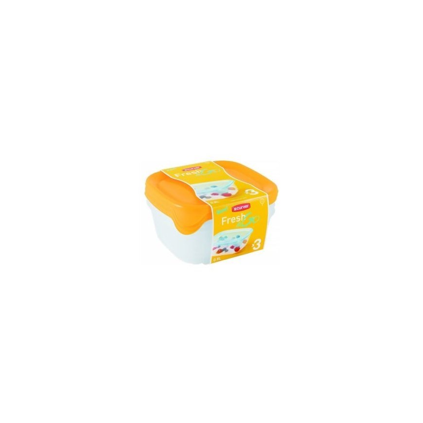 Food bowl set of 3 3x0,8L Fresh&Go yellow – 2