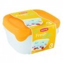Food bowl set of 3 3x0,8L Fresh&Go yellow Food bowl set of 3 3x0,8L Fresh&Go yellow