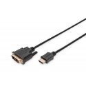 Digitus AK-330300-020-S videokaabliadapter 2 m HDMI tüüp A (Standard) DVI-D Must Digitus AK-330300-020-S videokaabliadapter 2 m HDMI tüüp A (Standard) DVI-D Must