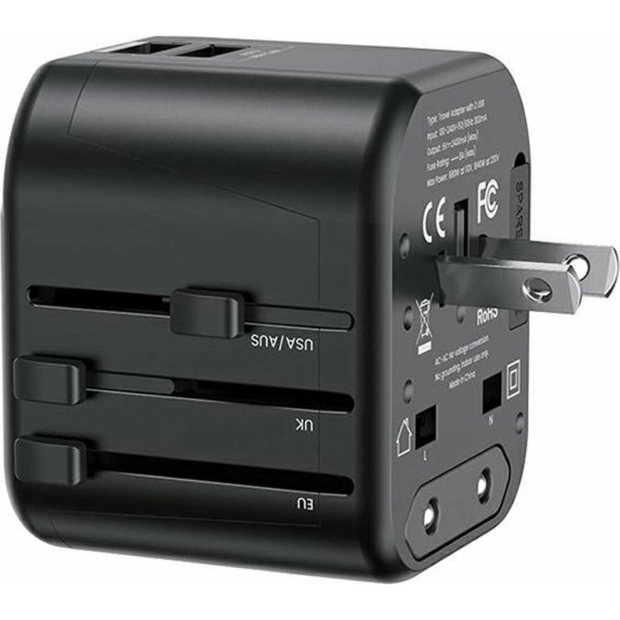USAMS Adapter siec. 2xUSB T55 12W