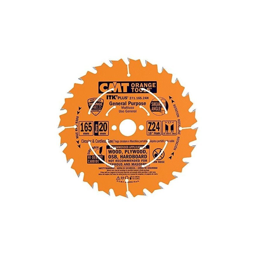 Cutting disc 165x1.7x20(+15,87) Z24 HM, CMT – 3