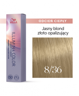 WELLA ILLUMINA COLOR, hair dye 60ml - 8/36 - Light Blonde Gold Iridescent
