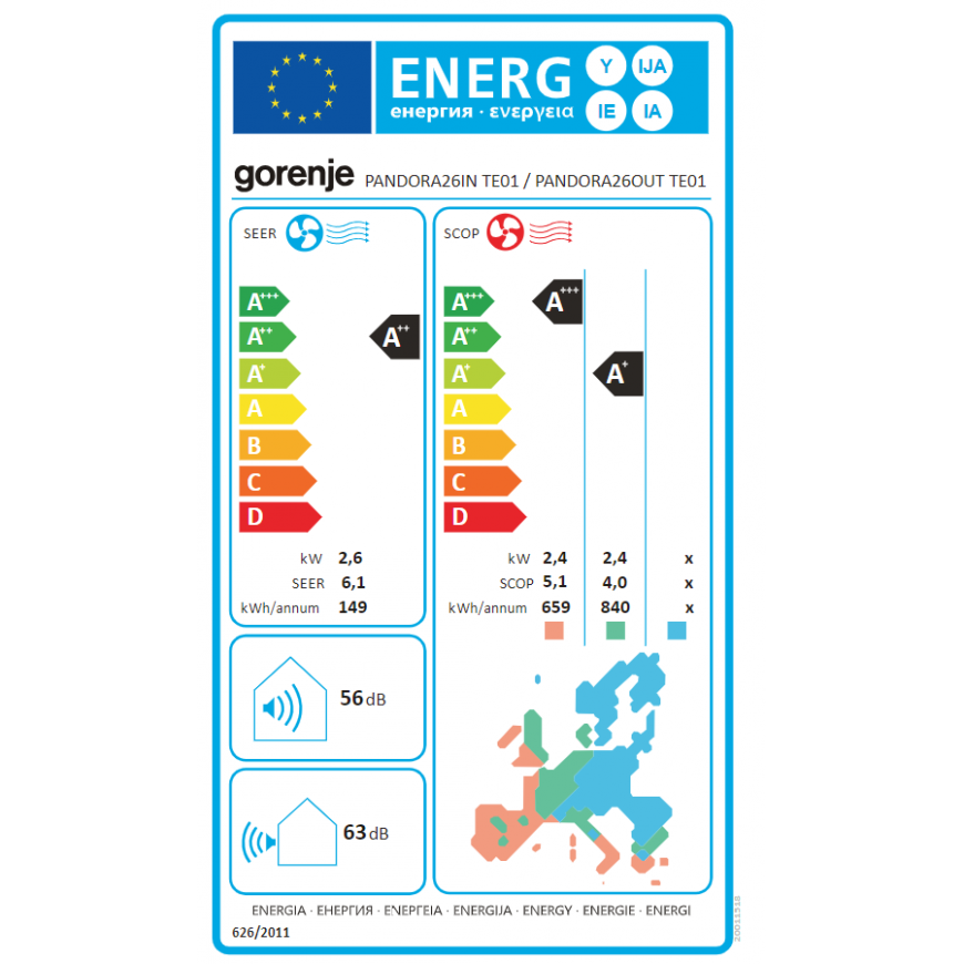 Gorenje | Air Conditioner, Indoor unit | 20011518 PANDORA26