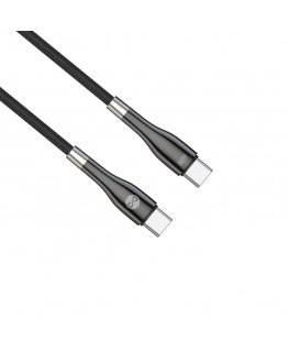 Forever Sleek cable USB-C - USB-C 2,0 m 60W black