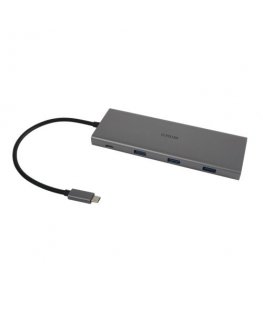 USB-C hub DELTACO, 5 Gbps, 4x USB-A, slim, black / USBC-HUB202 / 1902427