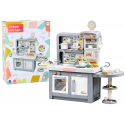 Lean Toys Dream kitchen for children Lights Sounds Steam Accessories Gray