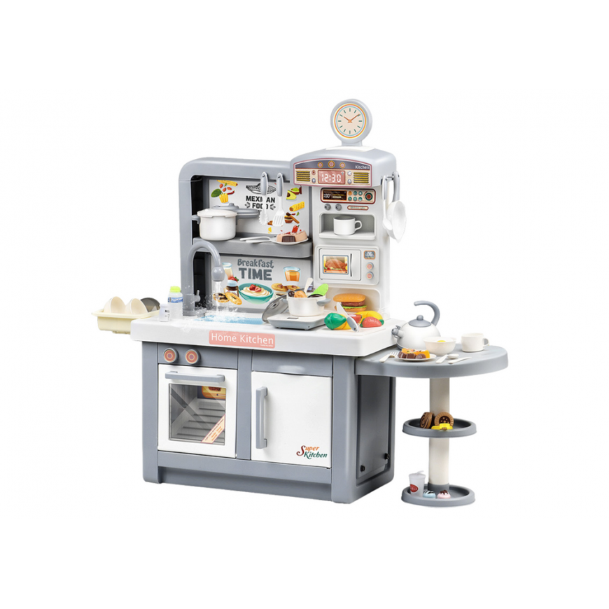 Lean Toys Dream kitchen for children Lights Sounds Steam Accessories Gray – 2
