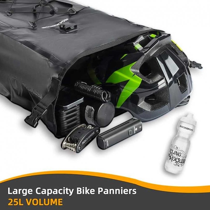 Rockbros 30140022001 Waterproof Bike Trunk Bag - Black – 4