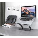 Media-Tech LAPTOP STAND - Adjustable, ergonomic stand for a 10-17 inch laptop. Massive steel (1.2kg) construction combined with 