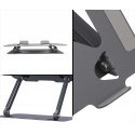 Media-Tech LAPTOP STAND - Adjustable, ergonomic stand for a 10-17 inch laptop. Massive steel (1.2kg) construction combined with 