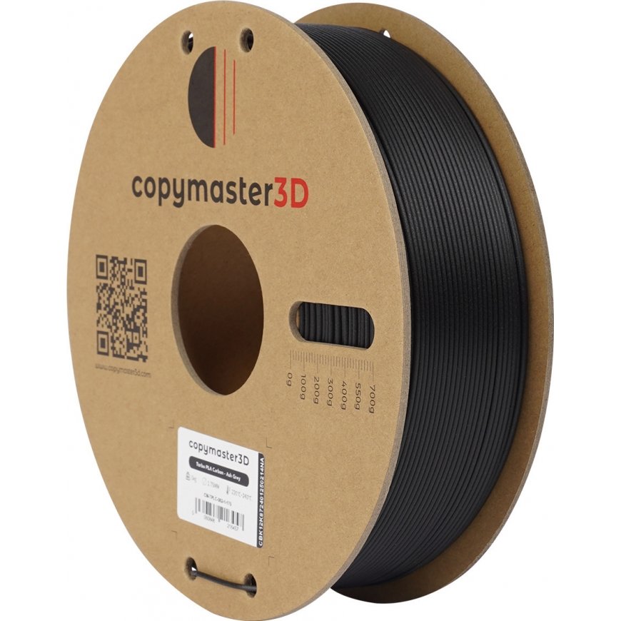Copymaster3D Turbo PLA Carbon -filamentti 3D -tulostimeen, 1.75 mm, tuhka – 3