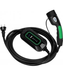 Wave EV 1-phase electric car charger, 3.7 kW, 1 x 16 A, Type2, 5 m, black