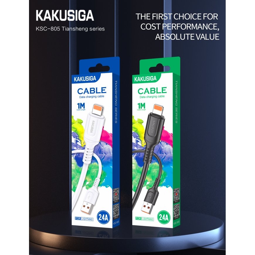 KAKUSIGA KSC-805 USB-A - Lightning charging cable 15W | 2.4A | – 2