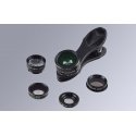 Mobile lens kit APEXEL APL-DG5H 5 in 1 universal (black)