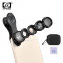Mobile lens kit APEXEL APL-DG5H 5 in 1 universal (black)