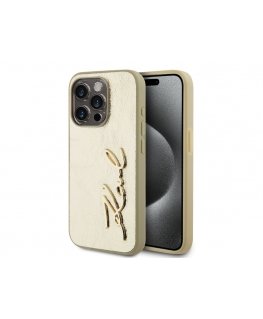 Karl Lagerfeld Wrinkled PU Signature Logo Case for iPhone 15 Pro