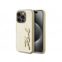 Karl Lagerfeld Wrinkled PU Signature Logo Case for iPhone 15 Pro