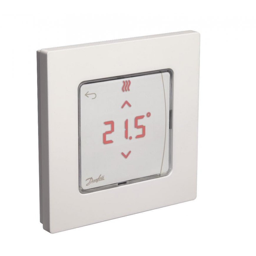 Heating control system Danfoss Icon2, wired thermostat 24V, with screen, recessed
