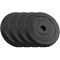 Bituminių svarelių rinkinys 4x2,5kg, skylė 31mm, klasikinė plokštė, REBEL ACTIVE Bituminių svarelių rinkinys 4x2,5kg, skylė 31mm, klasikinė plokštė, REBEL ACTIVE