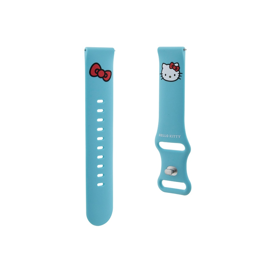 Hello Kitty Belt Universal HKUWMSCHBLB Silicone Kitty Head blue/blue 20mm – 3