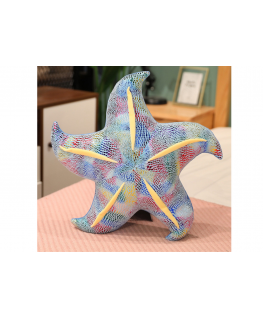 Lean Toys Mascot Plush Starfish Blue pillow 45 cm