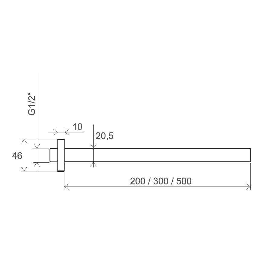Stacionarios dušo galvos laikiklis Ravak, iš lubų, 704.00CR 30 cm, chromas – 4