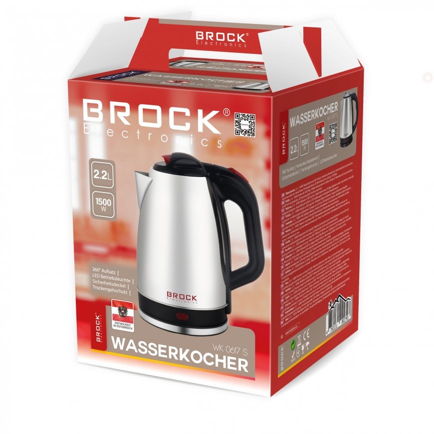 BROCK tējkanna, 2,2L, 1500W. – 2