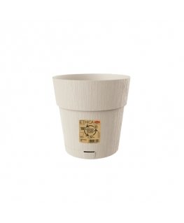Flower pot with tray Ethica Ø20x19cm grey