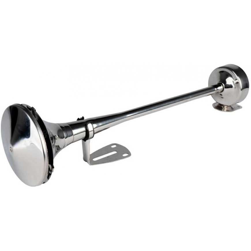 Klakson fanfara sygnał dźwiękowy chrom 520 mm 12v 24v hightone amio-04077