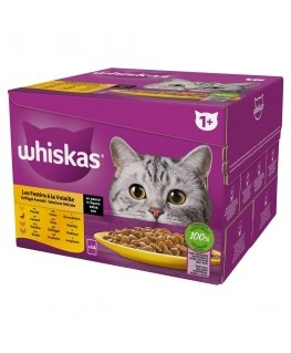 WHISKAS Poultry Feast - wet cat food - 24x85 g