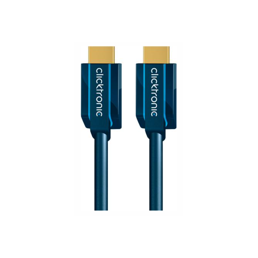 Clicktronic HDMI 2.0 High Speed with Ethernet -kaapeli, 1 m, musta