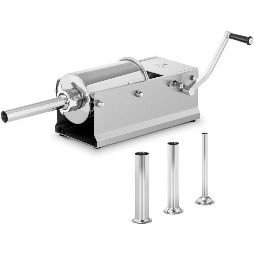 Meat Grinder Royal Catering Filler, manual sausage maker, horizontal, 3 l + 4 funnels – 2