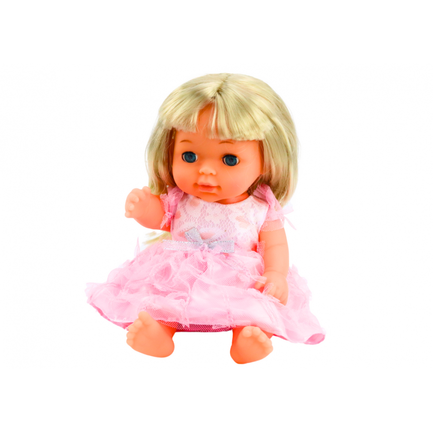 Lean Toys Doll In Light Pink Dress Peeing Bottle Rattle Sounds – 3
