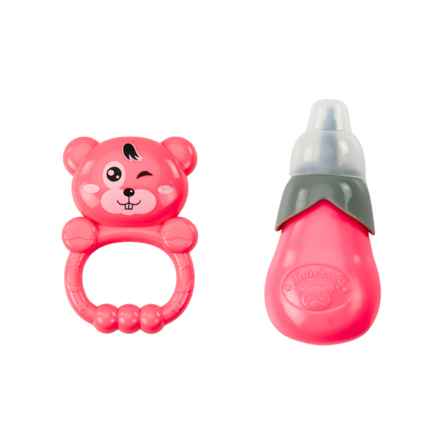 Lean Toys Doll In Light Pink Dress Peeing Bottle Rattle Sounds – 4