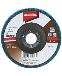 Makita D-63812-10 Flap discs Economy type 125x22.23 Z120 For metal (10 units)