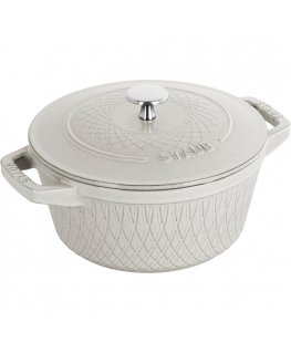Staub apaļais čuguna pods - 4 l, baltā trifele